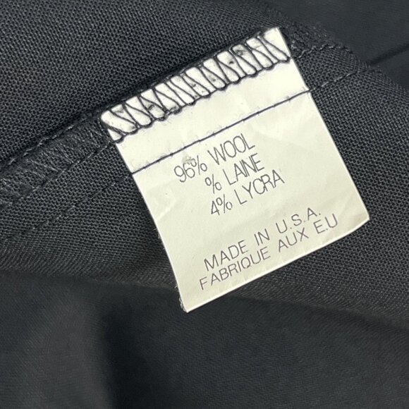 Theory Skirt Women 12 Black Wool Blend Pencil Knee Length Office Capsule Neutral - Picture 6 of 6